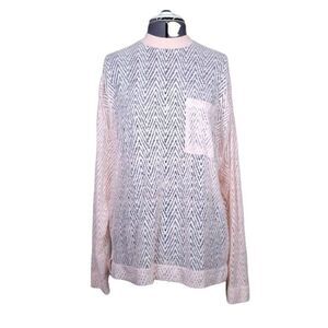 ASOS Design Pink Sheer Knit Sweater Sz S